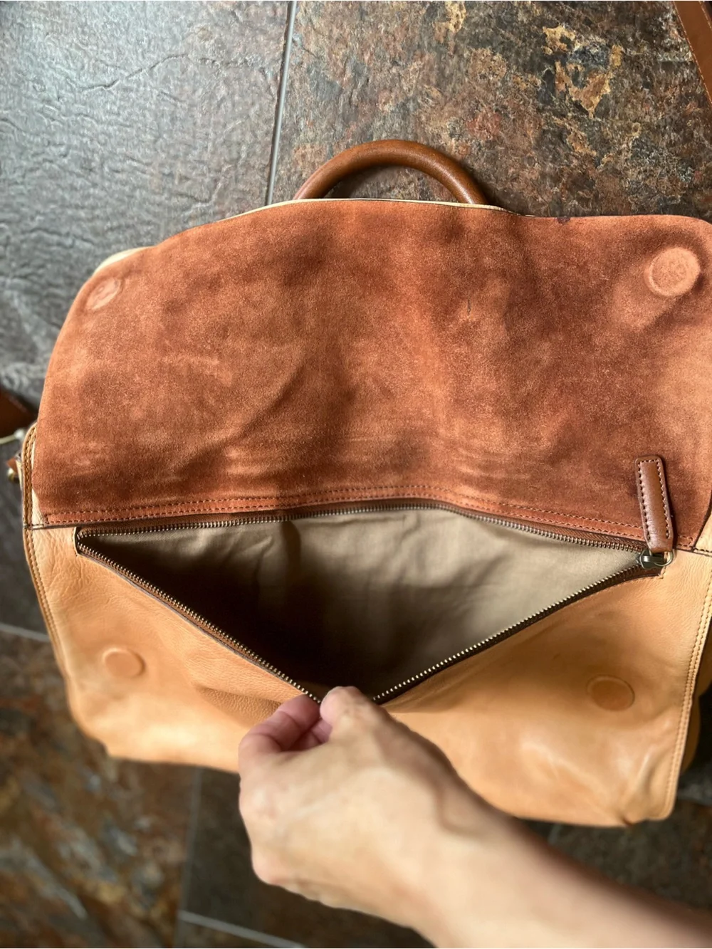 Carbon2Cobalt LL Bean leather messenger satchel work to weekend leather bag